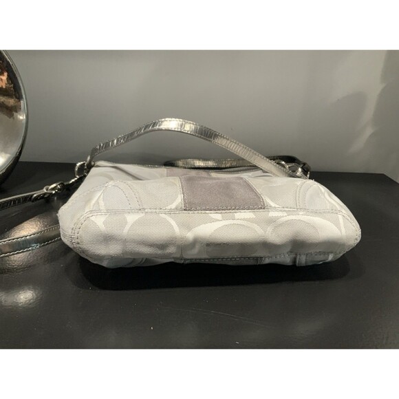 Silver & Grey Coach Signature Purse No. A1067-F13278 - Picture 3 of 6